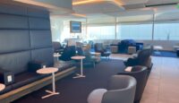 Air France Lounge San Francisco - booth seating and lounge seating in second room