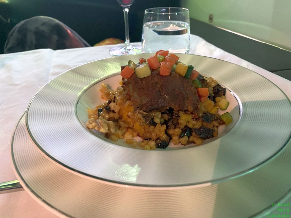 Etihad Airways B787-9 First Class - main course