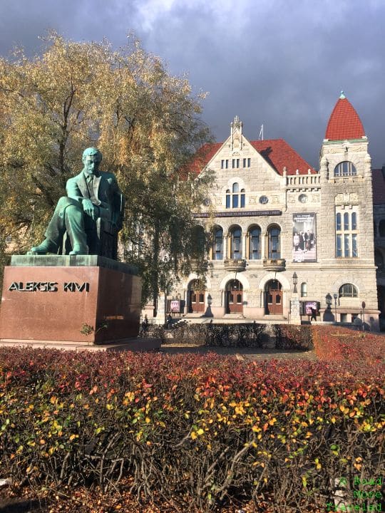 Finnish National Theater in sunlight, Helsinki, Finland