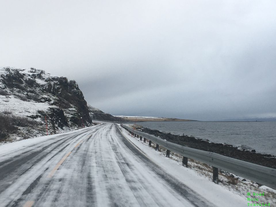 Snow on coast of Barents Sea, Norway