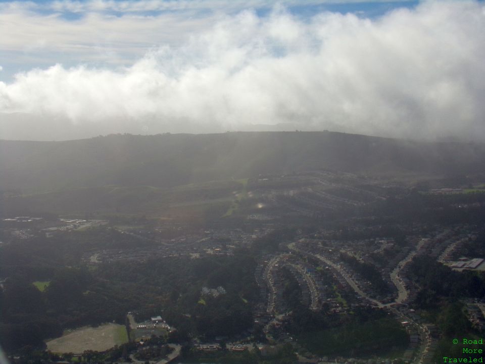 Marine layer over Pacific near SF