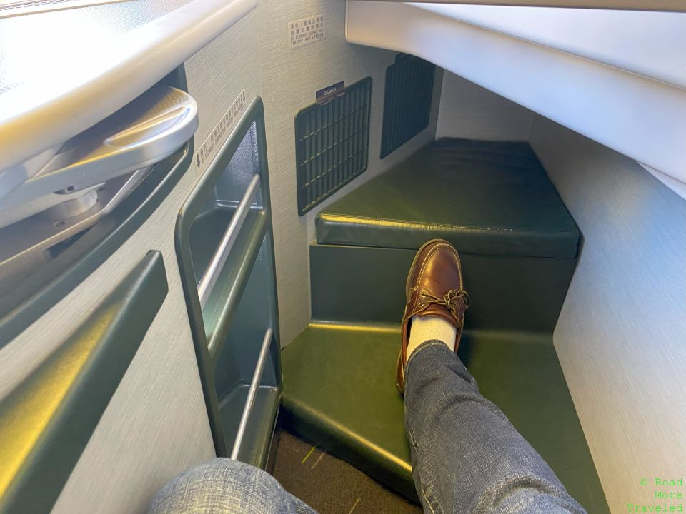 BR B77W Business Class seat footwell