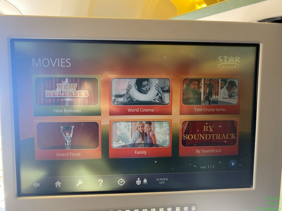 EVA Air IFE movies