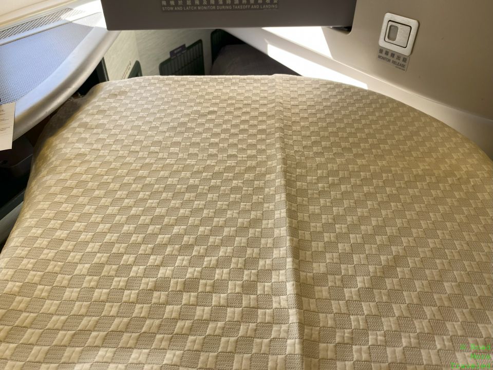 EVA Air B777-300ER Business Class tray table