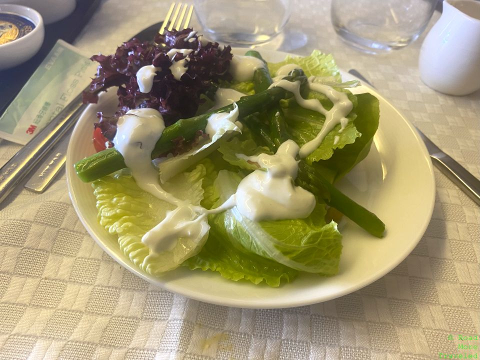 EVA Business Class side salad