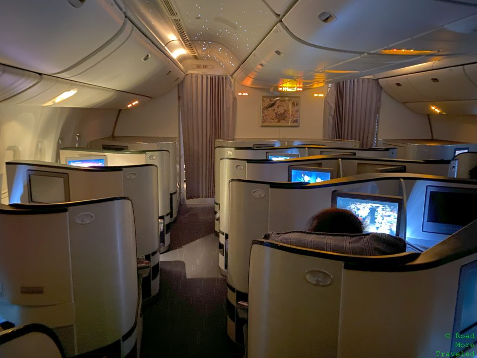 BR B77W forward Business Class cabin