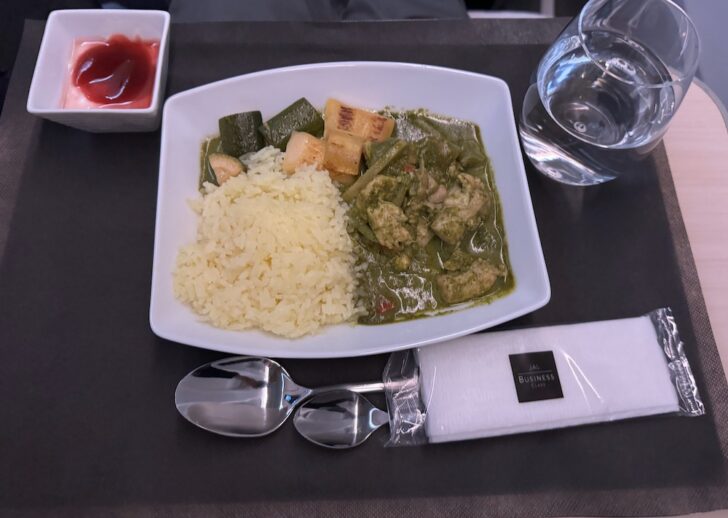 a plate of food on a table