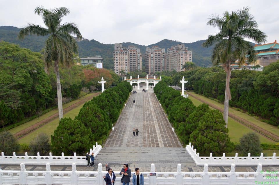 Mountains north of Taipei, from National Palace Museum