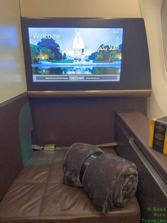 Etihad B787-9 First Class seat ottoman