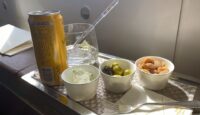 Etihad B787-9 First Class - drinks and snacks