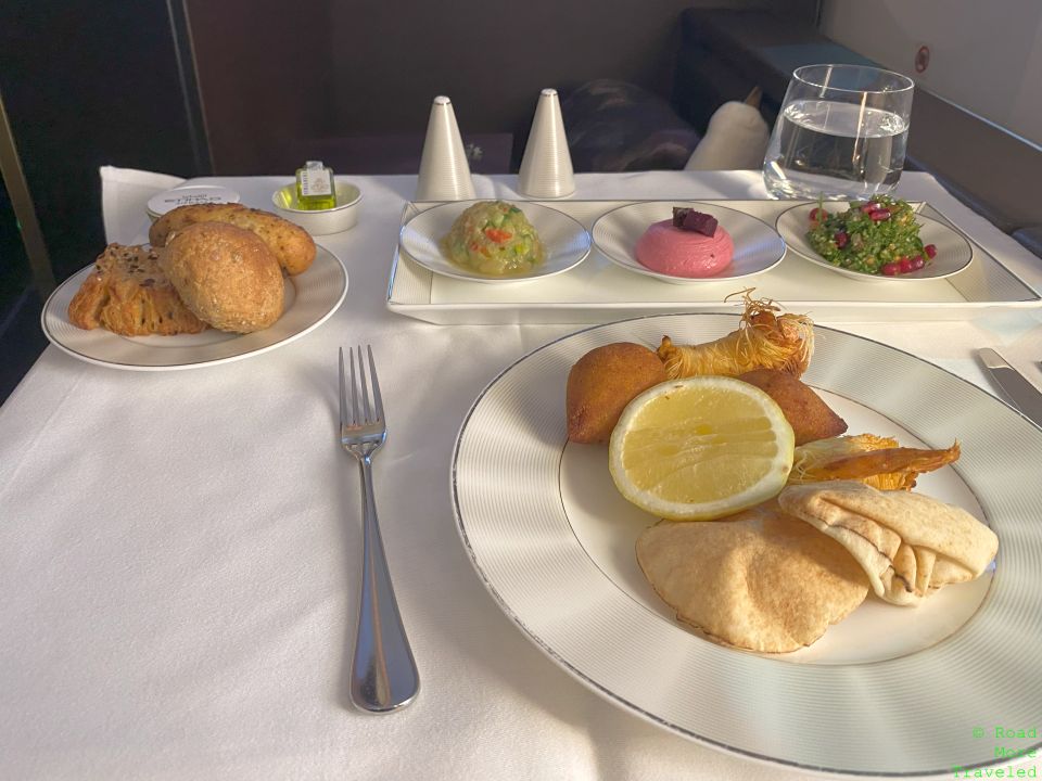 Etihad B787-9 First Class mezze platter
