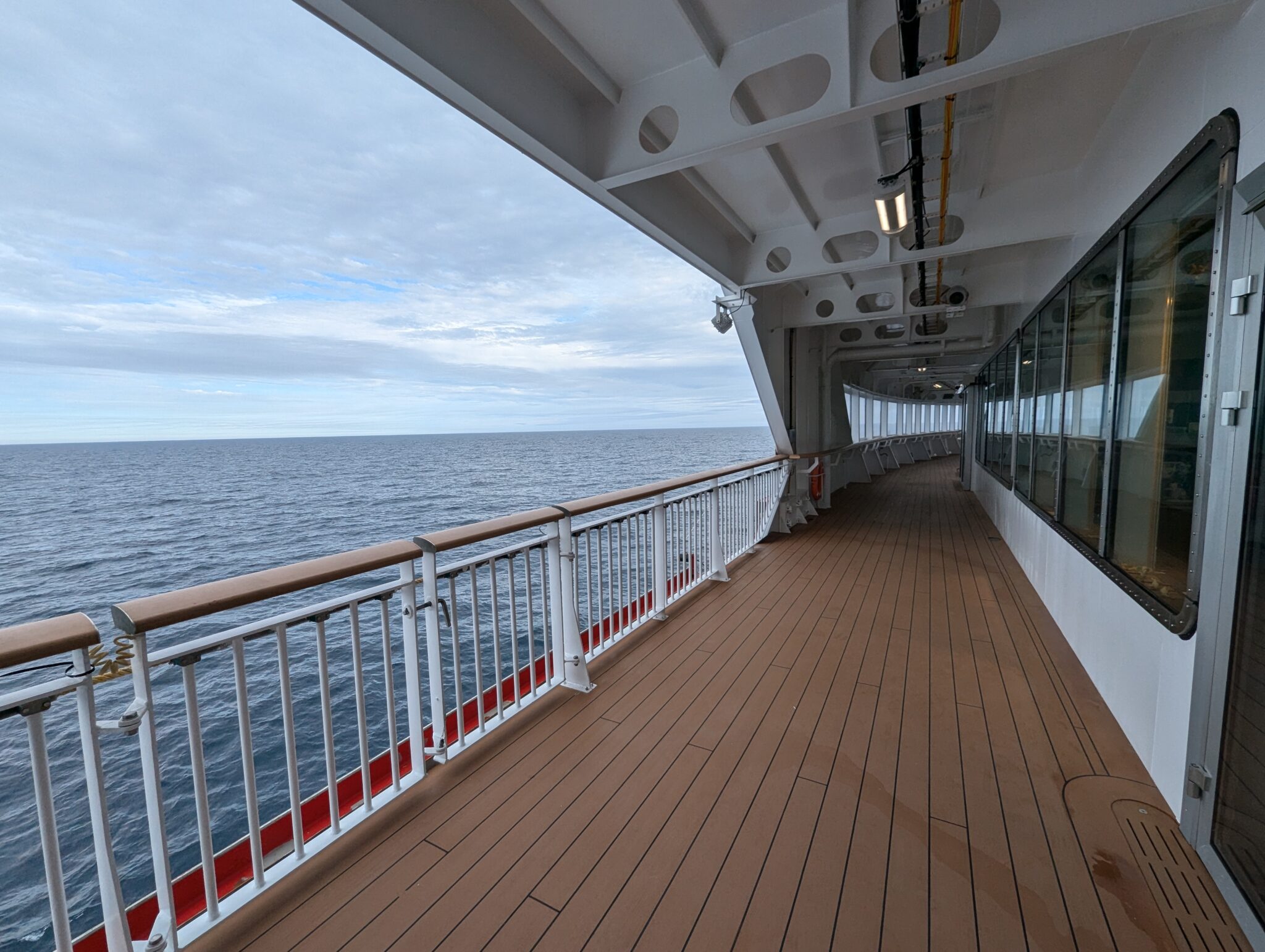 a deck of a cruise ship