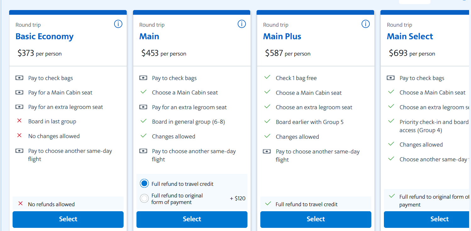AA Basic and Regular Economy Comparo