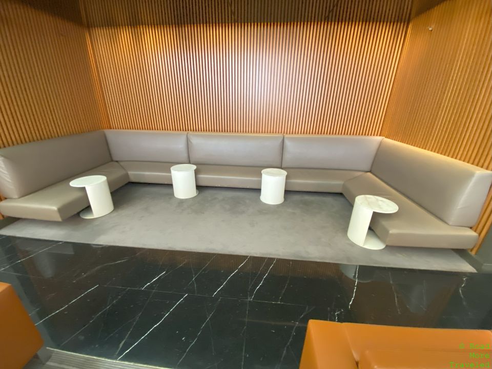 Cathay Pacific The Wing Business Lounge Hong Kong large loveseat