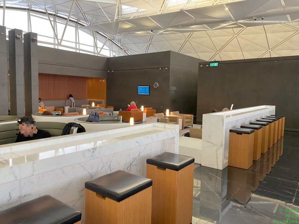 CX The Wing HKG Long Bar seating