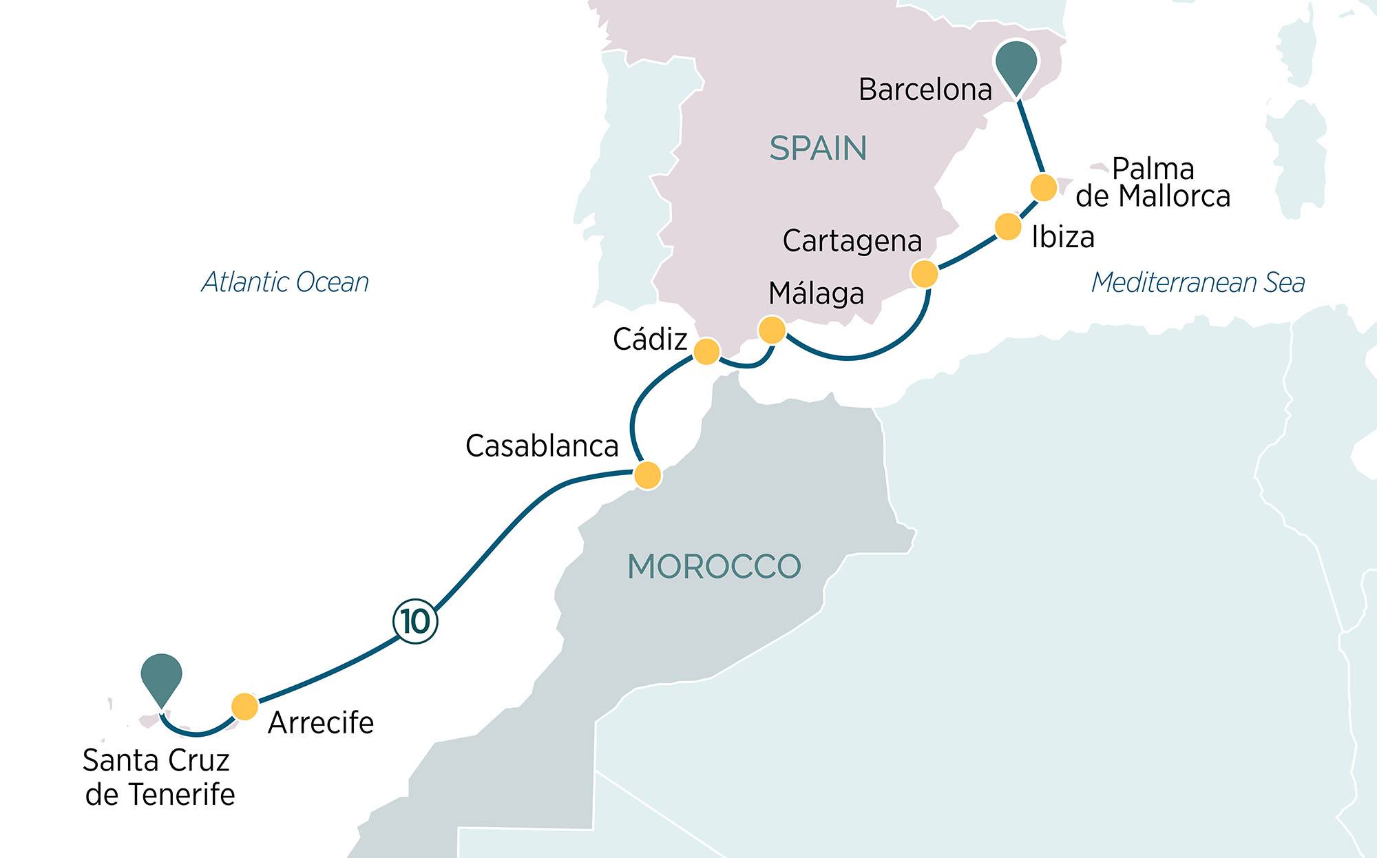 Canary Islands & Spanish Coast Emerald Cruises