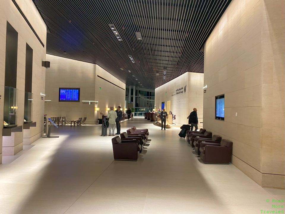 Qatar Airways Al Safwa First Lounge main area seating
