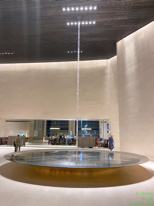 Qatar Airways Al Safwa First Lounge - water feature