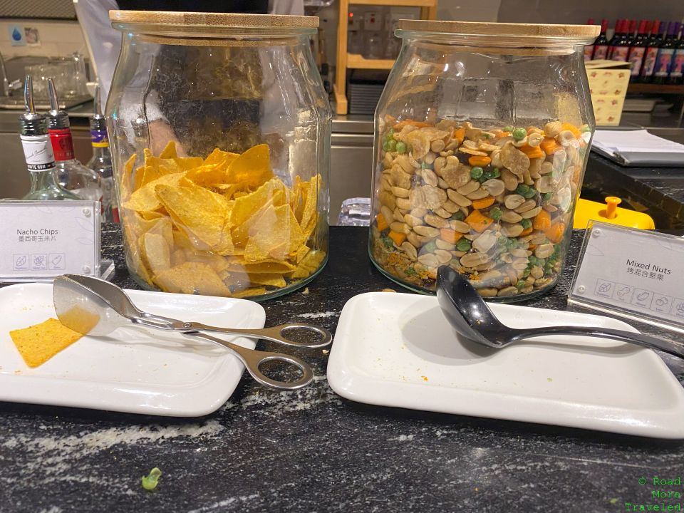 Plaza Premium Lounge HKG Gate 1 snack mix