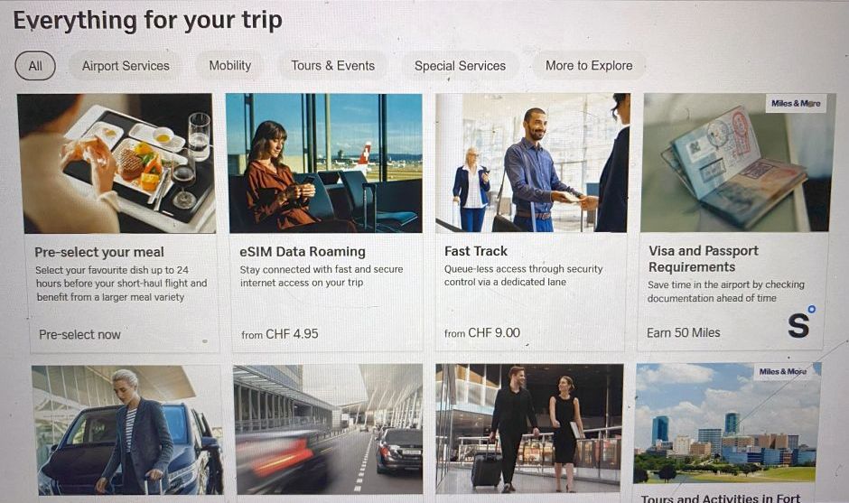 SWISS meal pre-selection