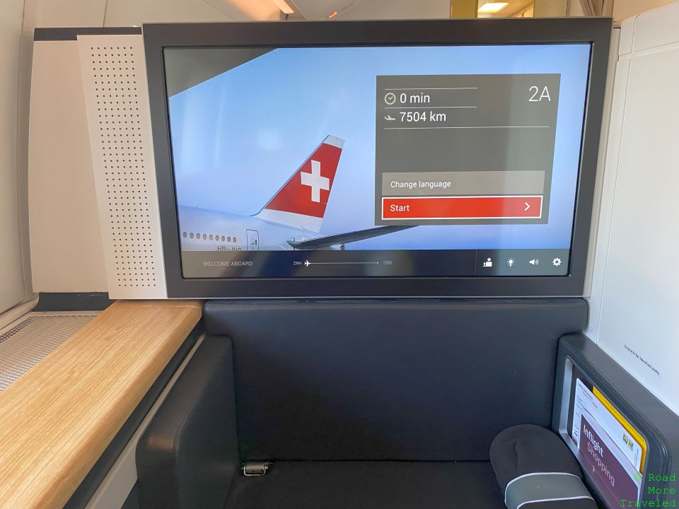 SWISS B777-300ER First Class IFE screen