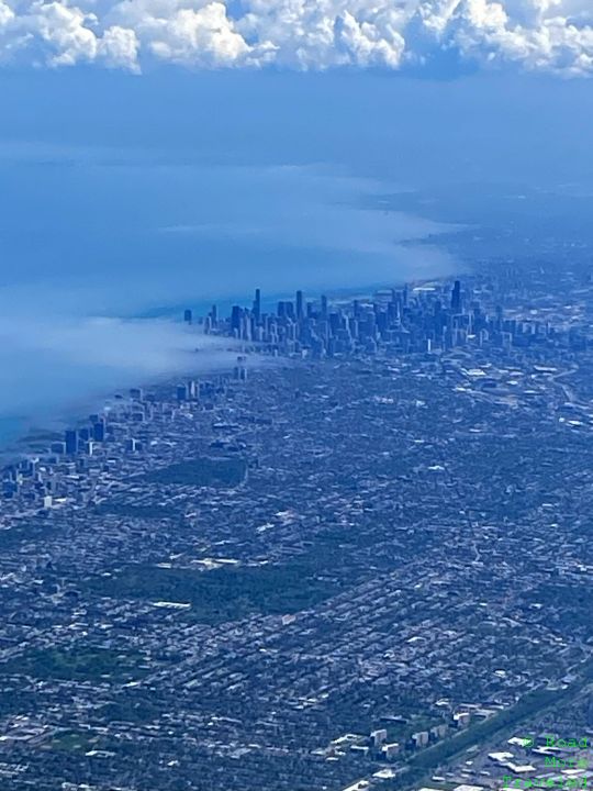 Fog off Chicago skyline