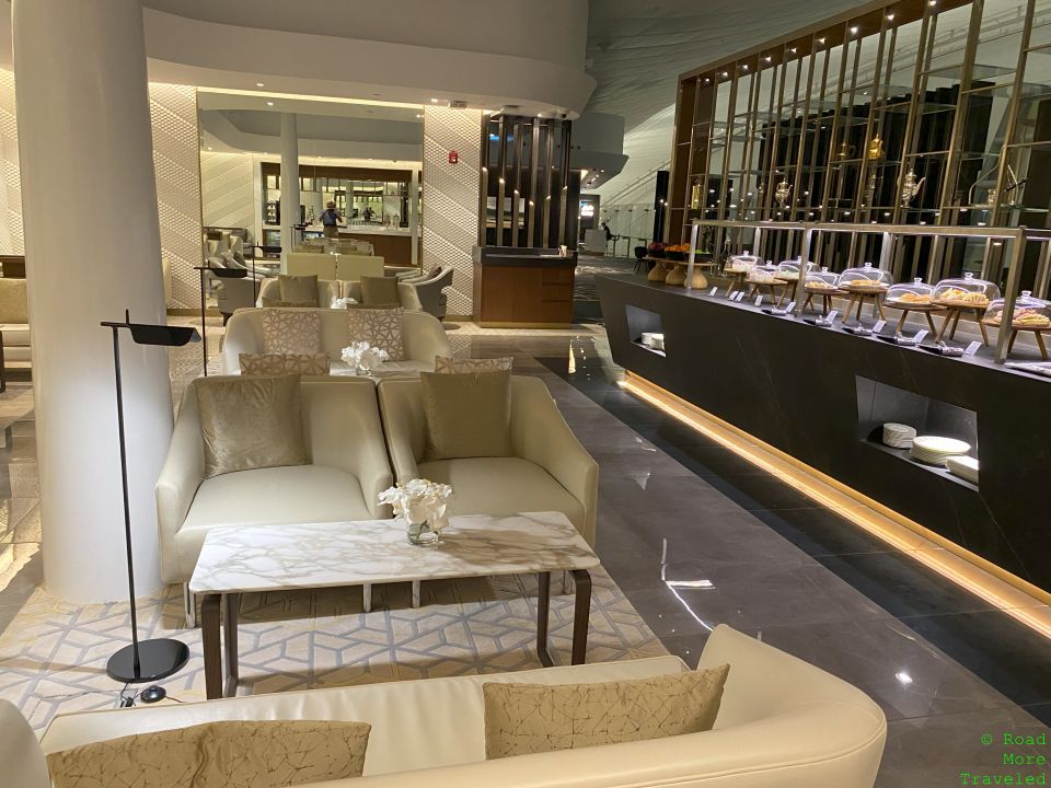 EY F lounge AUH seating by buffet