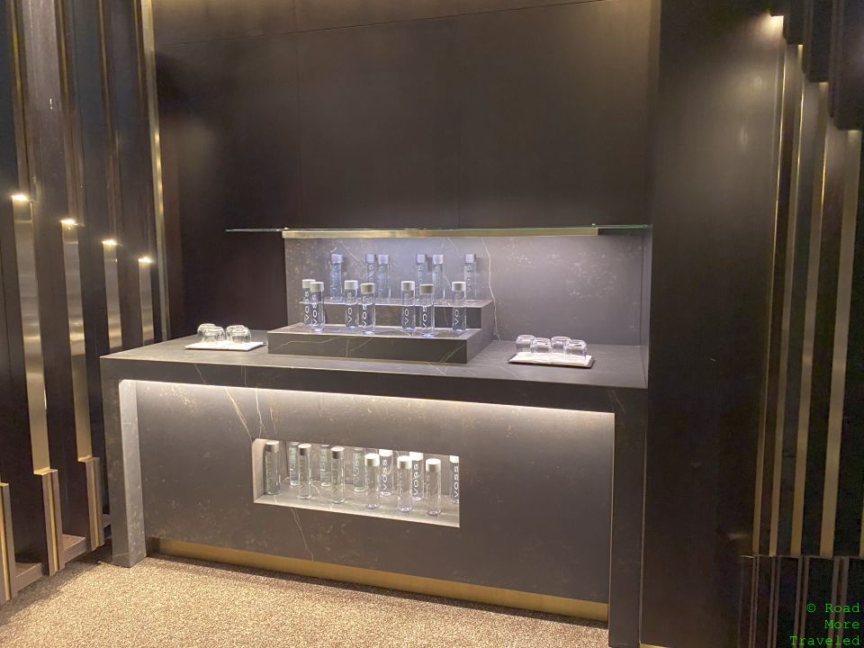 Etihad First Class Lounge Abu Dhabi - water station