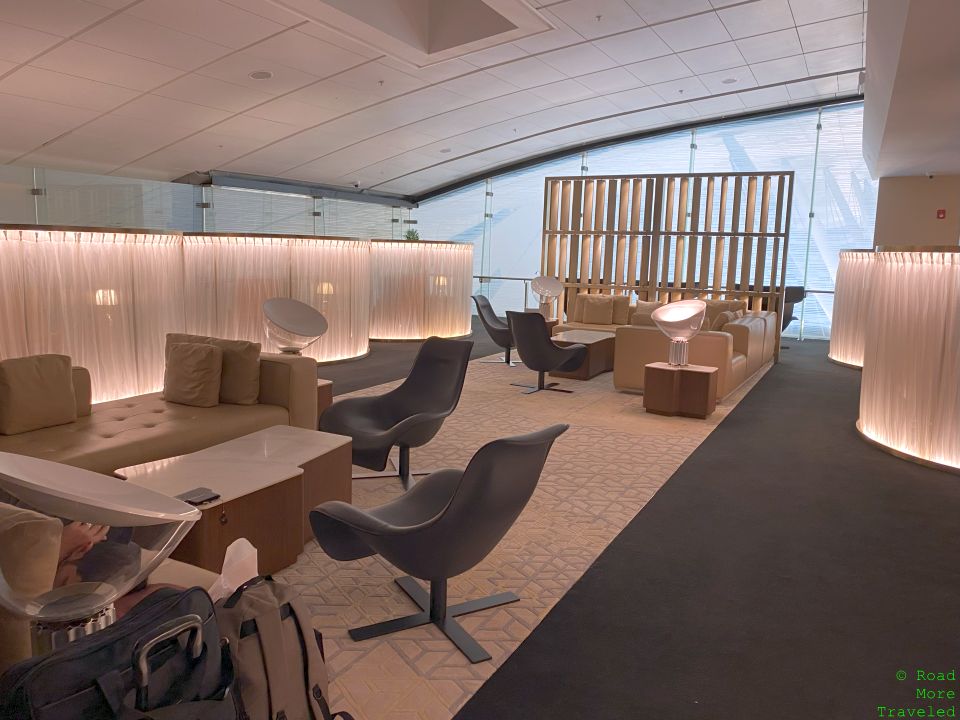 Etihad First Class Lounge Abu Dhabi - back seating area