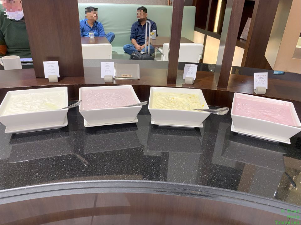 EY Pre-Clearance Lounge AUH yogurt