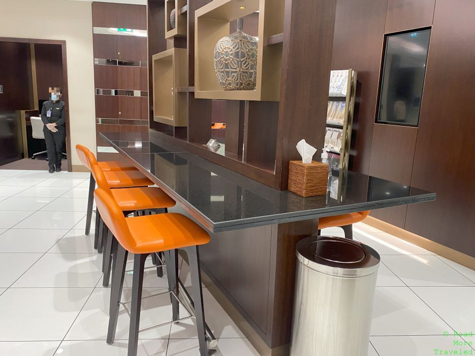 EY Pre-Clearance Lounge AUH bar seating