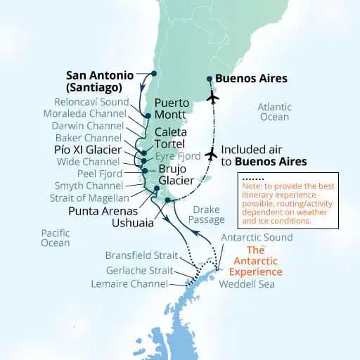 a map of the south america