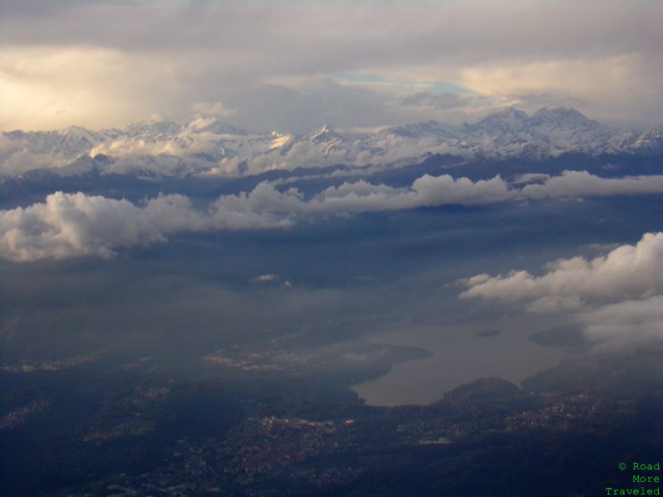 View of Alps flying NW from MXP