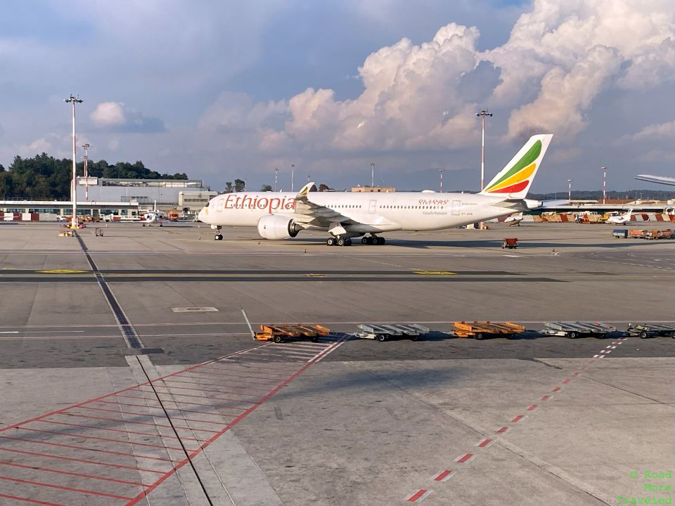 Ethiopian A350 at MXP