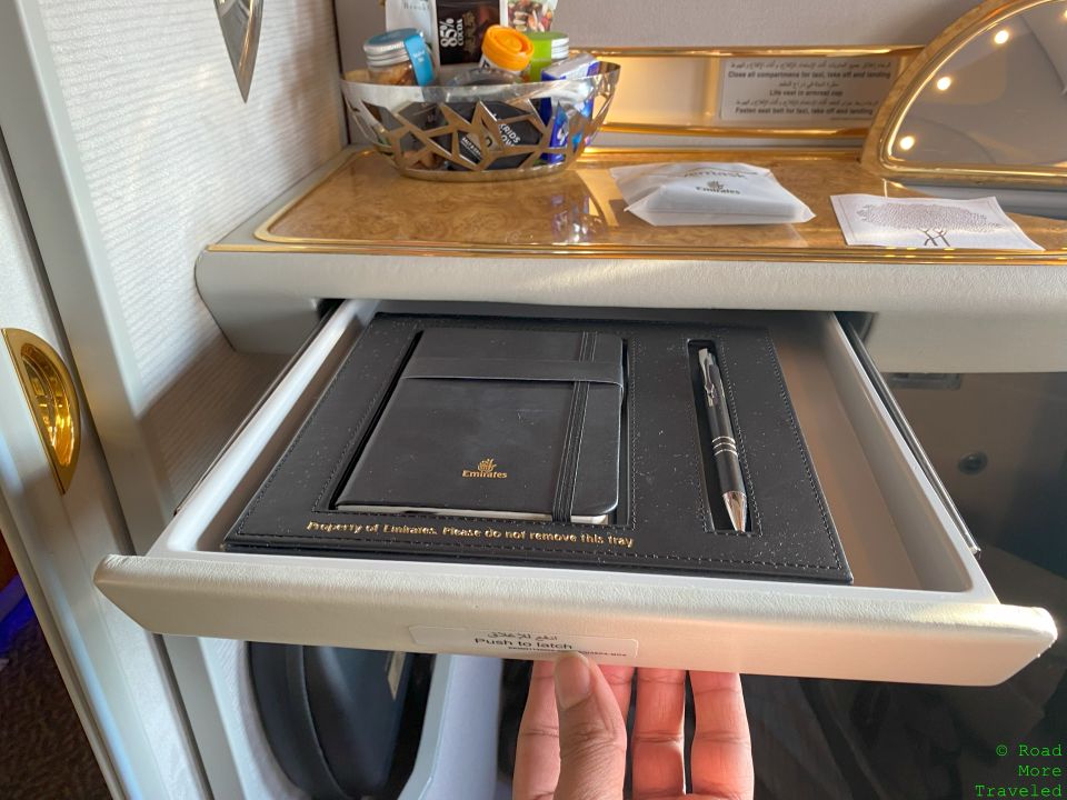 EK F notepad and pen