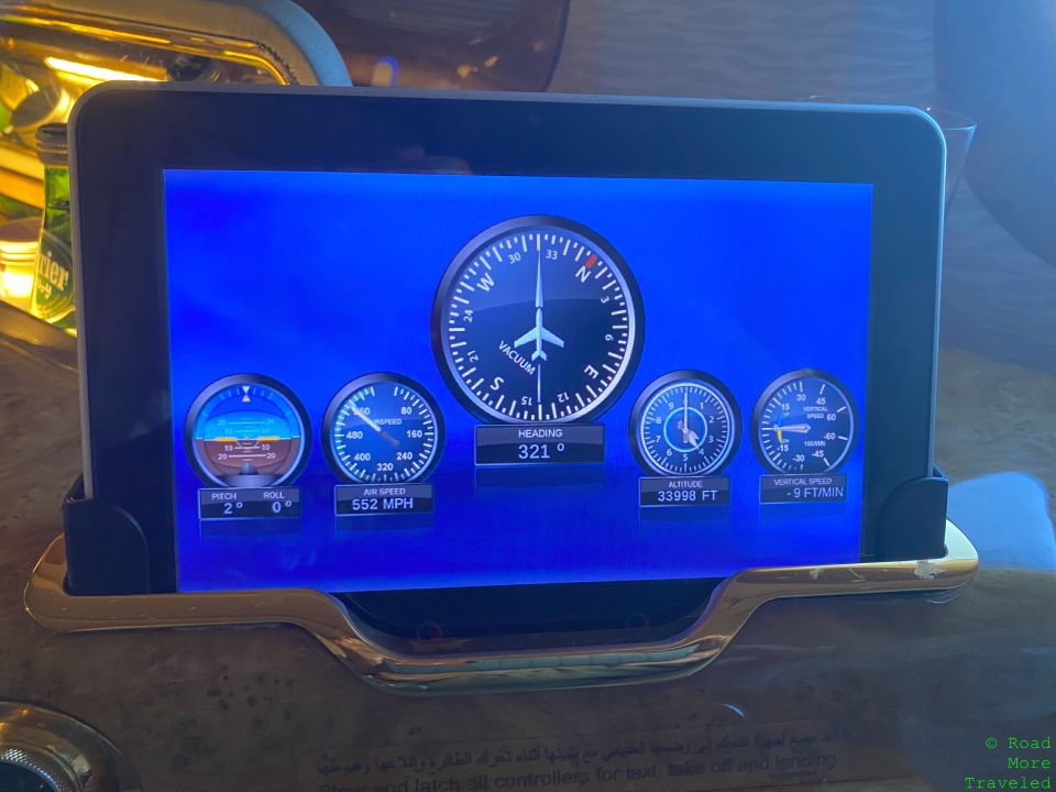 Emirates ICE simulated instrument panel