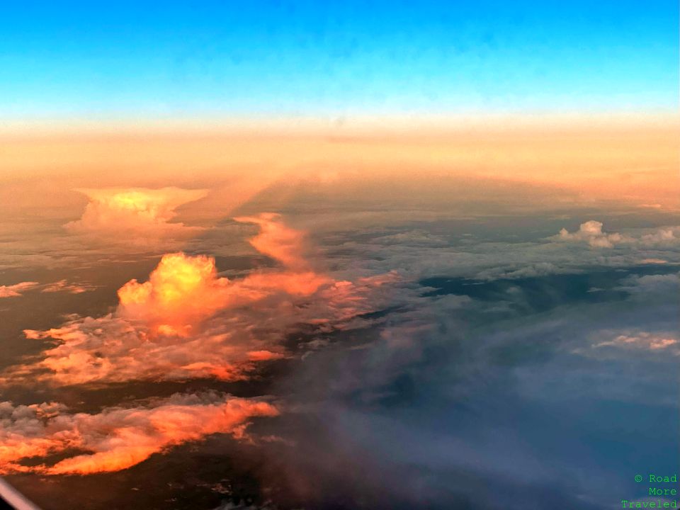 Sunset near coast of France