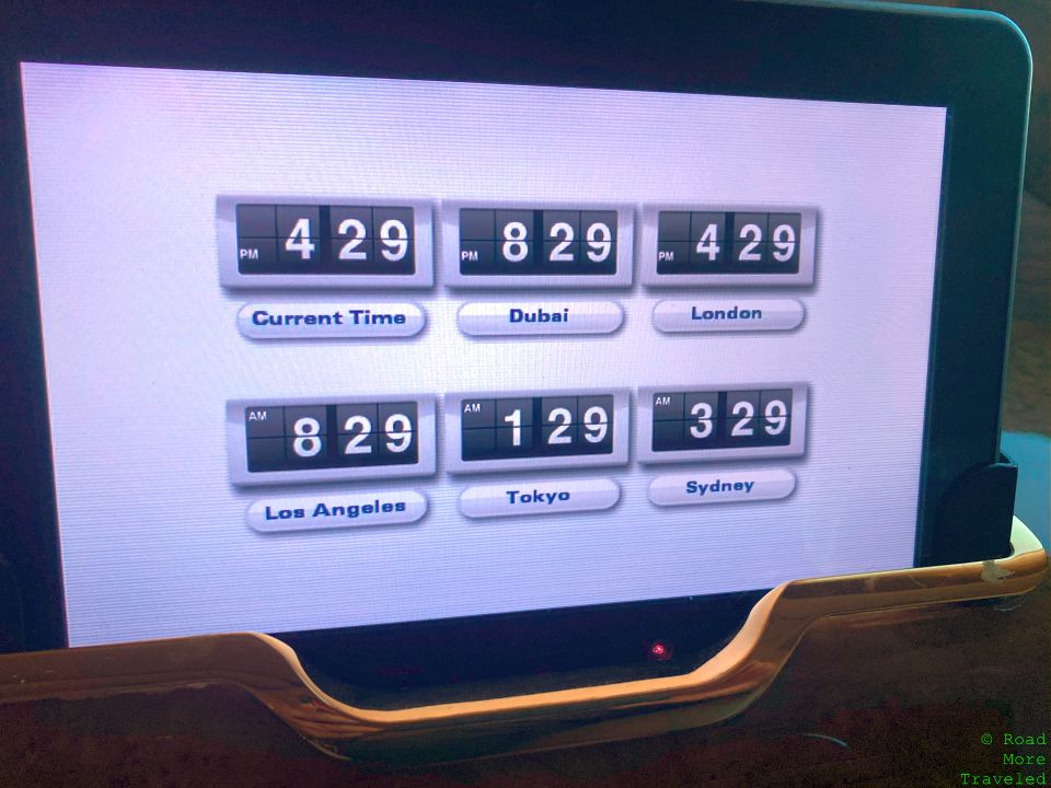 Emirates ICE world clock