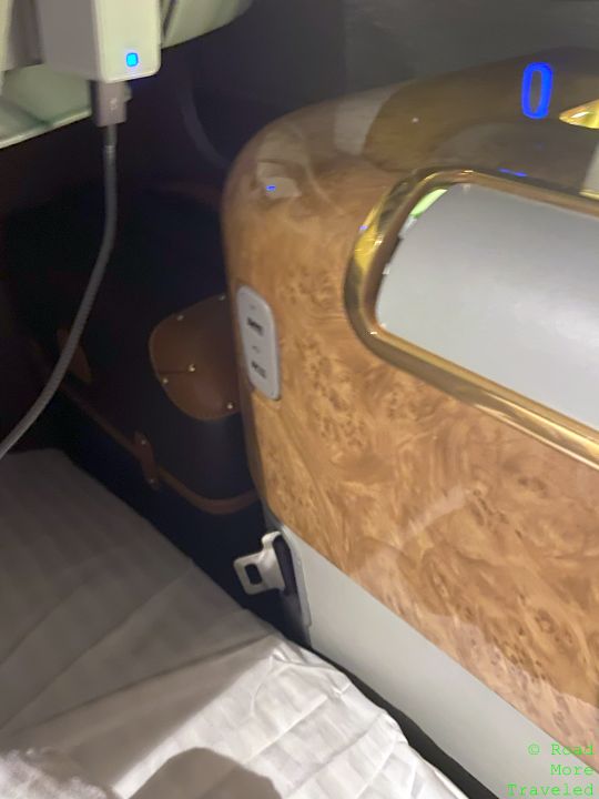 Emirates B777-300ER First Class USB ports