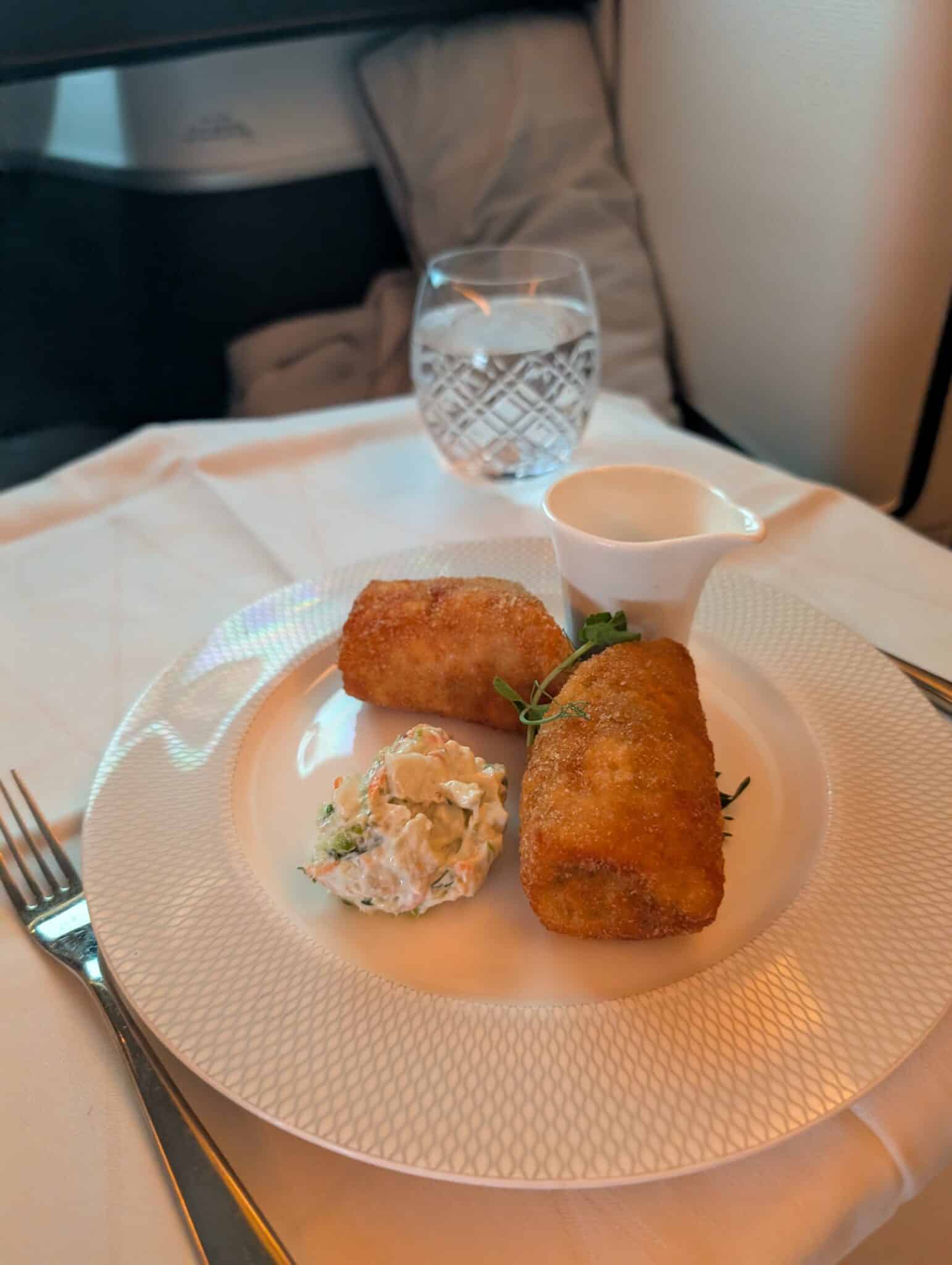 a plate of food on a table