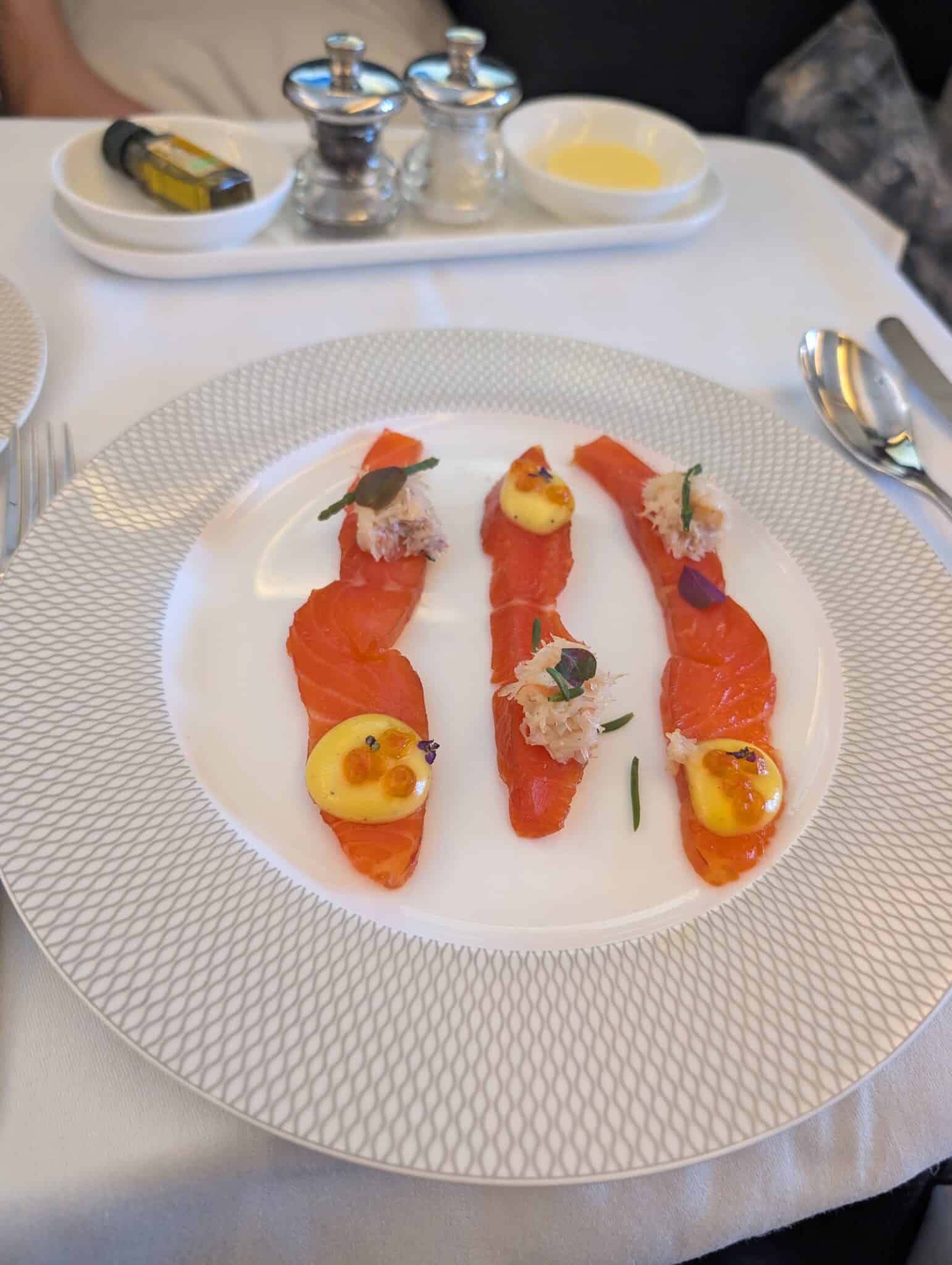 a plate of food on a table