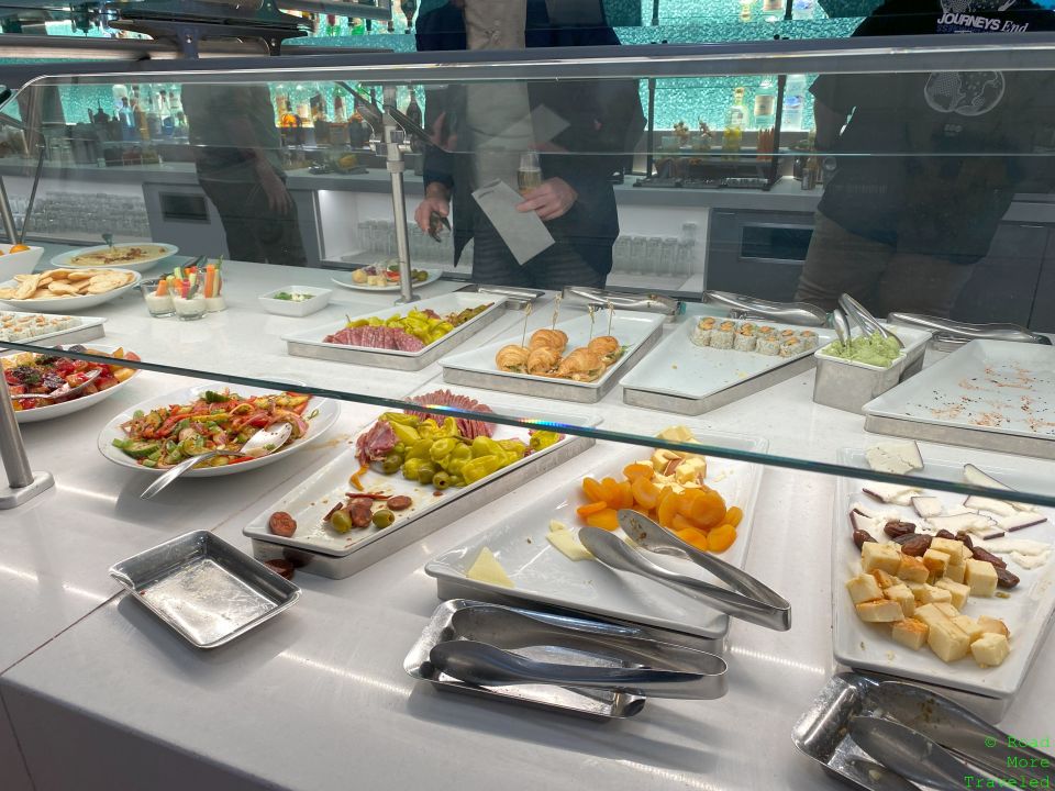 DFW Flagship Lounge cheese and cold cuts