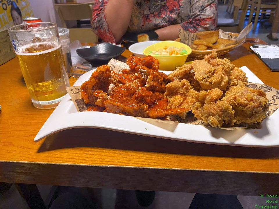 Chicken and beer in Chongmuro, Seoul