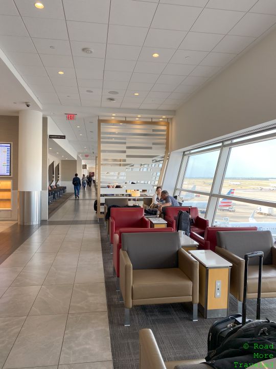 American Flagship Lounge DFW window seating
