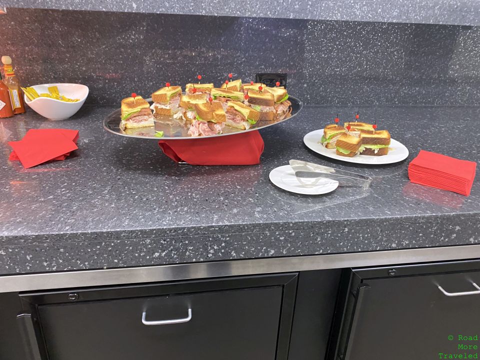 International Club Lounge Tampa food selection