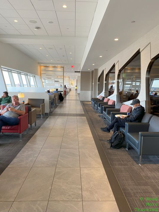 Flagship Lounge DFW seating near Flagship First dining