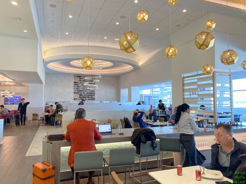 DFW Flagship Lounge dining room seating