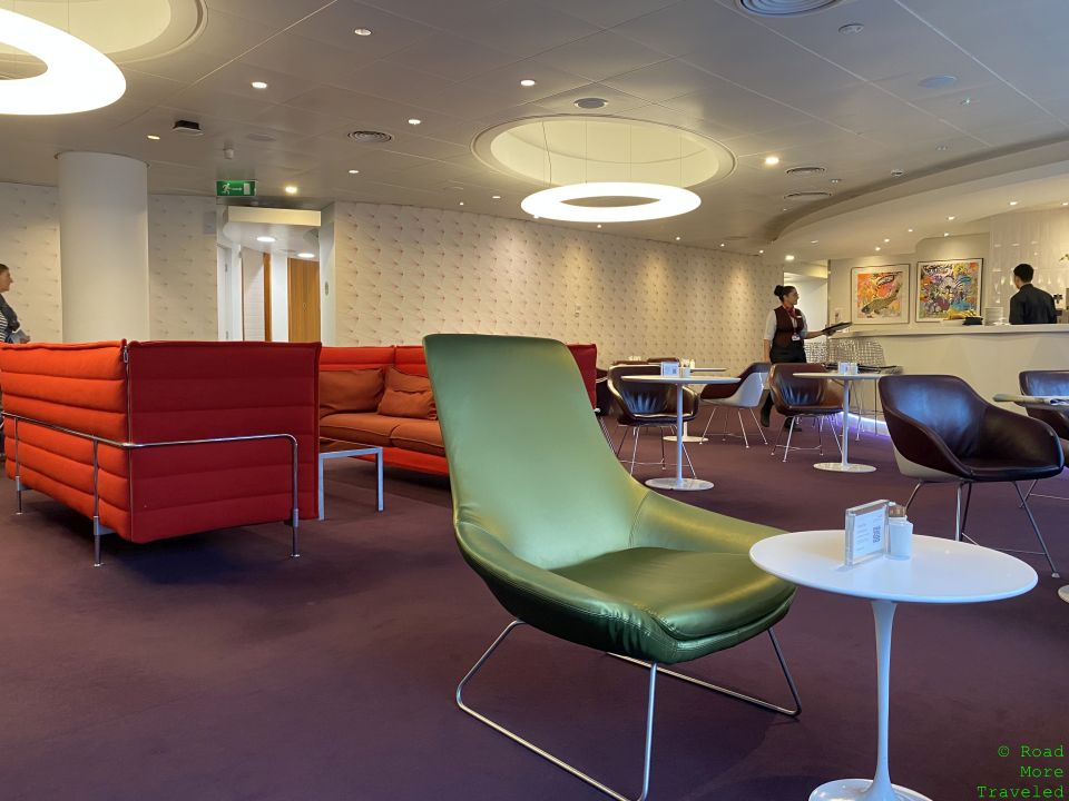 Virgin Atlantic Revivals Arrivals Lounge London seating
