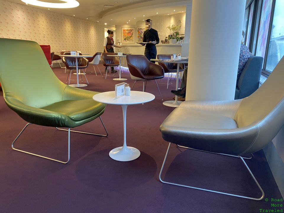 VS arrivals lounge LHR loungers