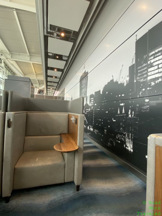 LHR T5 Plaza Premium rear seating area